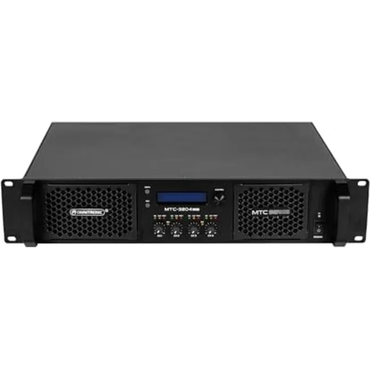Omnitronic MTC-3204DSP PA Verstärker, 4-Kanal mit 4 x 800 W, DSP, Ethernet-Schnittstelle und 10-Band Equalizer, 19" Rackeinbau
