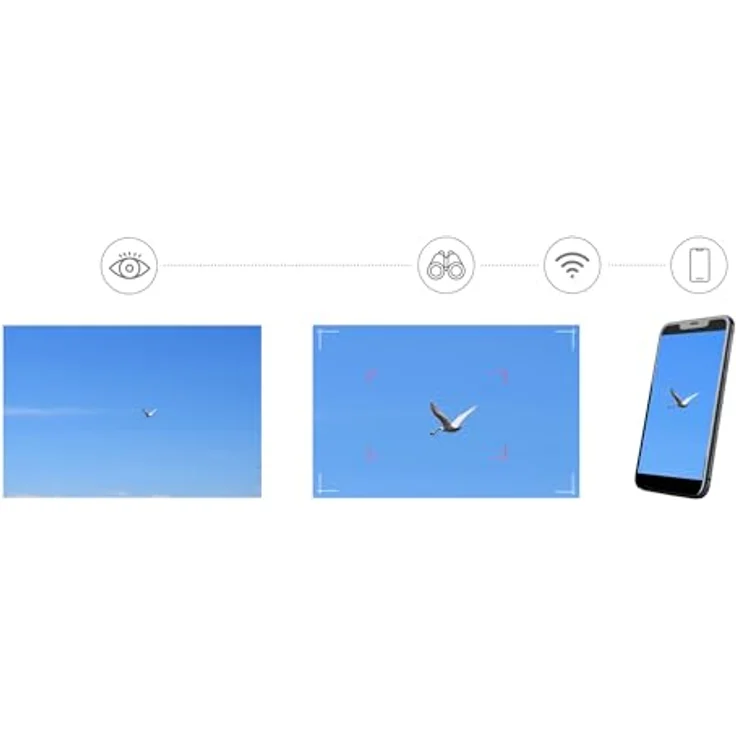 Levenhuk Kelvin Snap ED 8x42 Digital Photomonocular, 8-80x Zoom, 16 MP Fotos, WiFi Live-Übertragung, IP65 spritzwassergeschützt, inkl. 32GB microSD-Karte – Bild 7