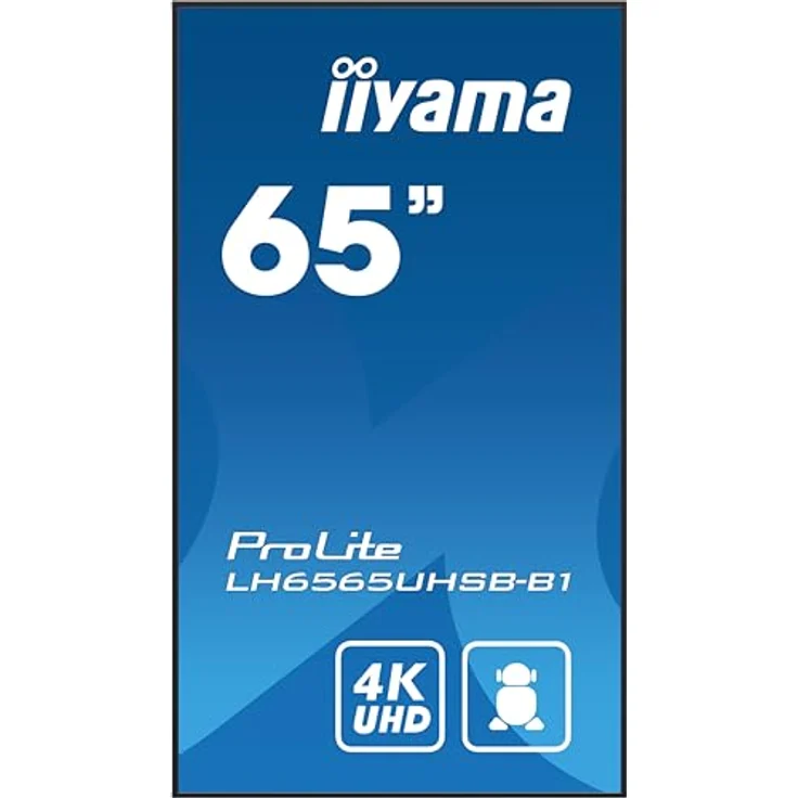 iiyama ProLite LH6565UHSB-B1 64,5" Digital Signage Display 4K UHD IPS LED Panel 800 cd/m² schwarz mit Android-OS und WiFi – Bild 2
