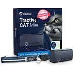 Tractive Mini GPS Tracker für Katzen, Weltweite Live-Ortung, Positionsverlauf, Aktivitätstracking, Mehrfacher Testsieger, Halsband inkludiert
