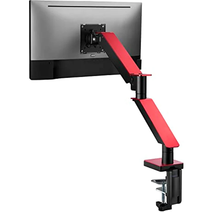 NanoRS RS162 Gaming Monitorhalterung Halterung für Gaming-Monitor 17-35" Doppelarm Tischhalterung Höhenverstellbar Schwenkbar Neigbar Max. 8kg VESA 75x75 / 100x100 – Bild 5