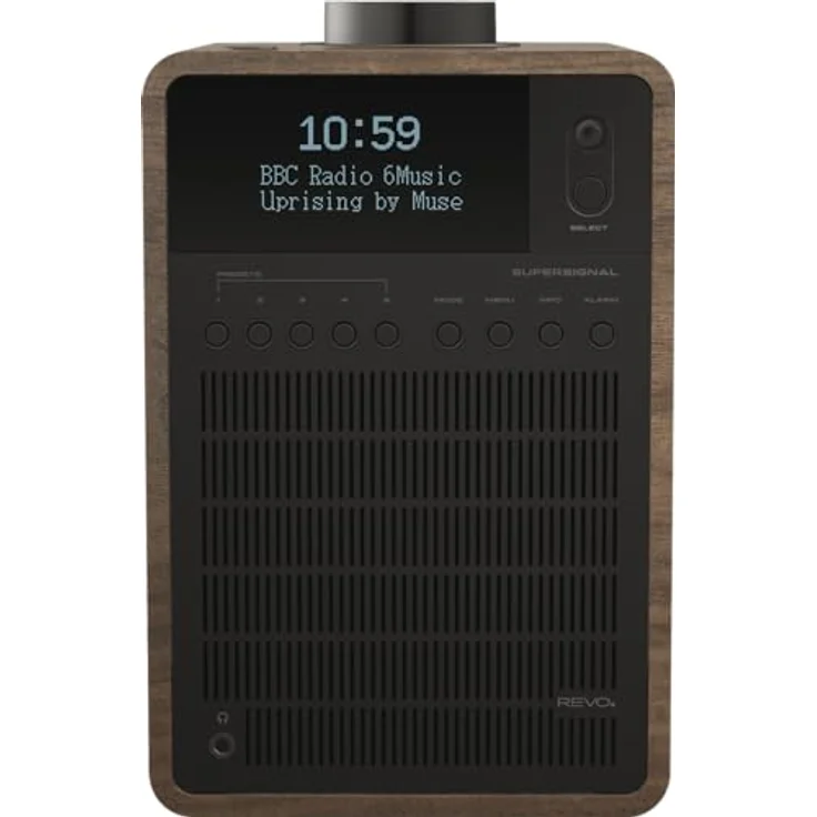 Revo SuperSignal DAB+-DAB-UKW Radio (DAB+-DAB-UKW,Bluetooth aptX,Aux In,Cinch-Out,Kopfhörer Ausgang,Fernbedienung,inkl. Netzteil) Walnuß-Schwarz – Bild 3