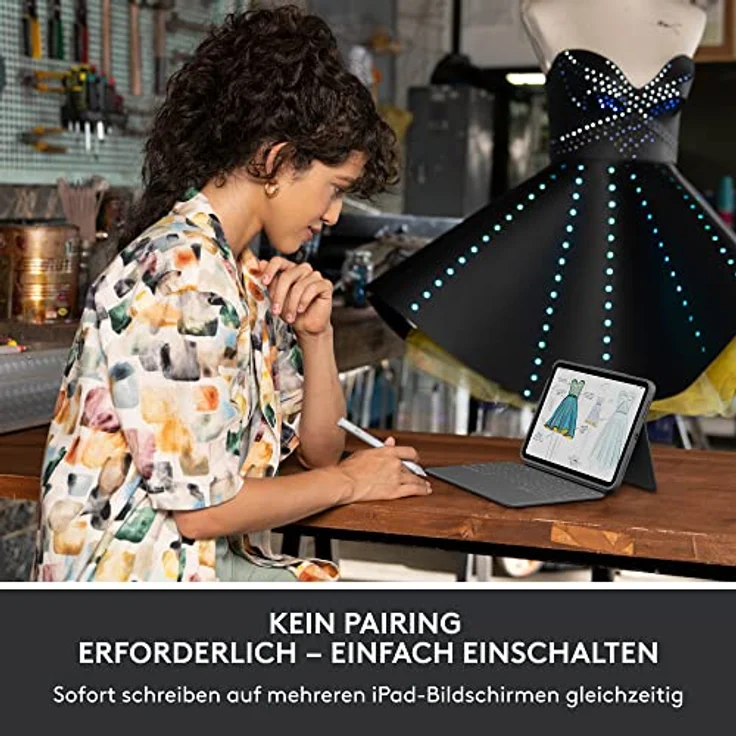 Logitech Eingabestift Crayon Digitaler Zeichenstift für iPad (2022, 10. Generation), Aluminiumgehäuse, bis zu 7 Stunden Akkulaufzeit – Bild 4