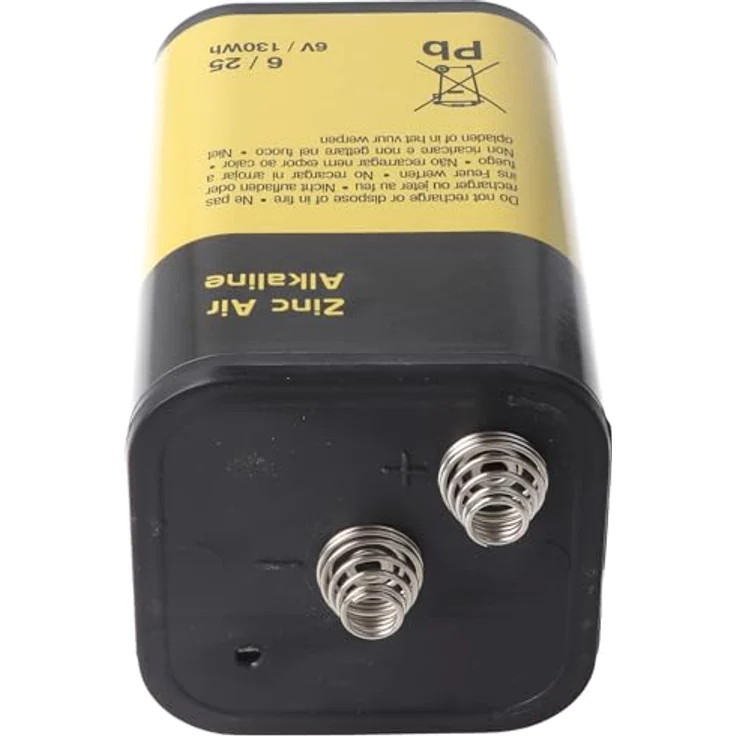 Zinc Air Alkaline 4LR25 6 Volt, 25Ah, 130Wh, Batterie mit bis zu 4mal mehr Leistung als die Standard 4R25 – Bild 4