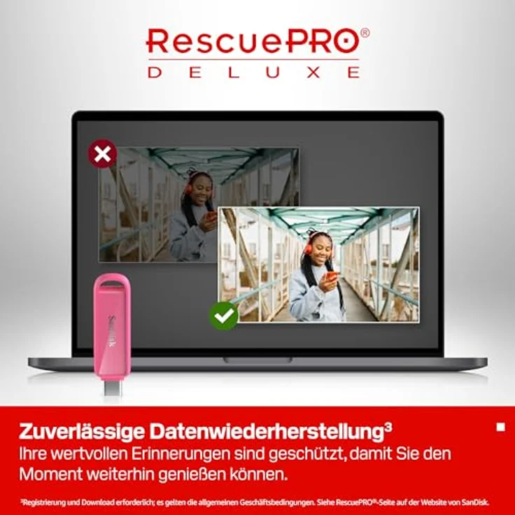SANDISK Phone Drive USB-C Seastar Pink, 1TB USB Stick mit hoher Übertragungsgeschwindigkeit bis zu 150 MB/s – Bild 7
