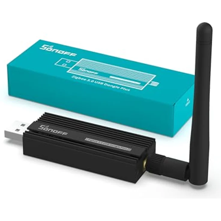 SONOFF Zigbee 3.0 USB Dongle Plus, Zigbee Gateway mit TI CC2652P & CP2102N, universelles Zigbee Hub für Home Assistant, Zigbee2MQTT, OpenHAB, externe SMA-Antenne – Bild 1