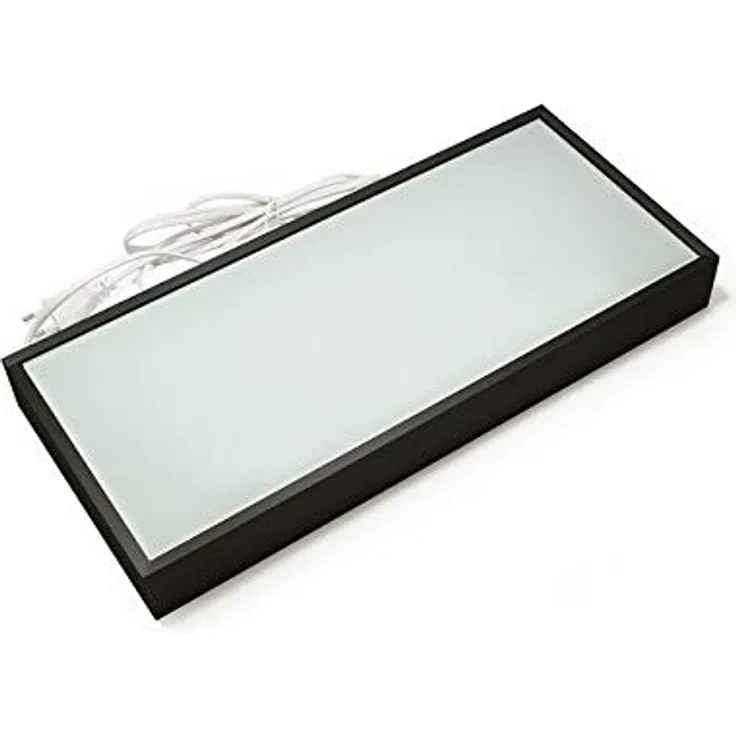 LED Glasbodenleuchte - 1200 mm lang, schwarz