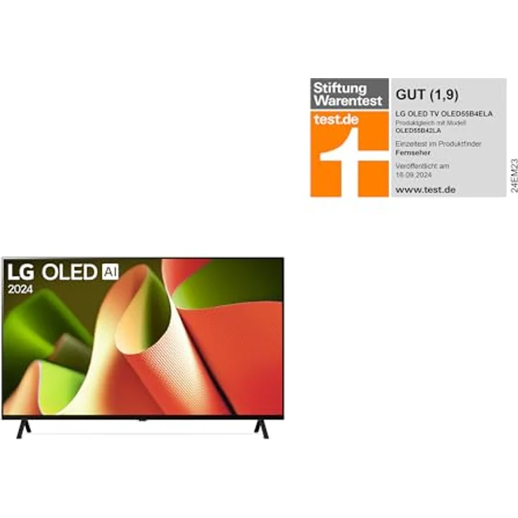 LG OLED55B4ELA, 55 Zoll OLED Fernseher mit α8 4K AI-Prozessor, webOS 24, Dolby Vision, bis zu 120Hz, Schwarz – Bild 2