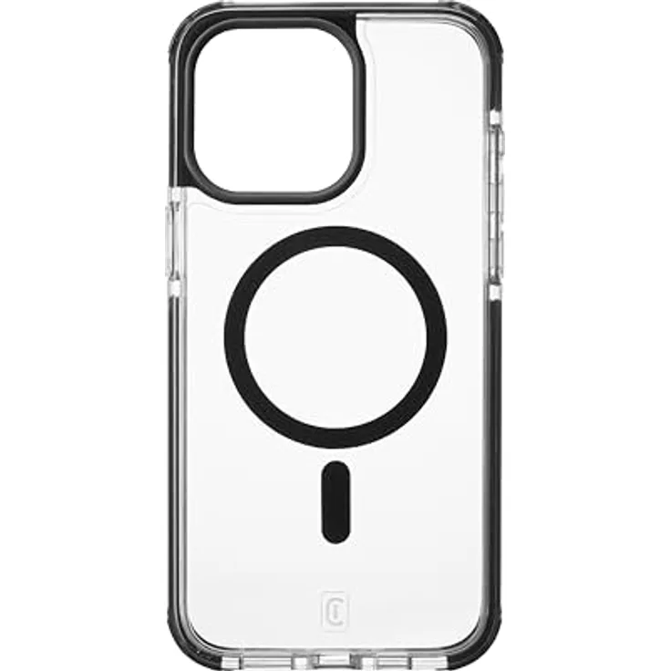 cellularline Tetra Force Strong Guard Mag - iPhone 15 Pro Max - Ultra Schutzhülle - Transparent - Impact Dissipating System - Military Tested - Recyceltes Material