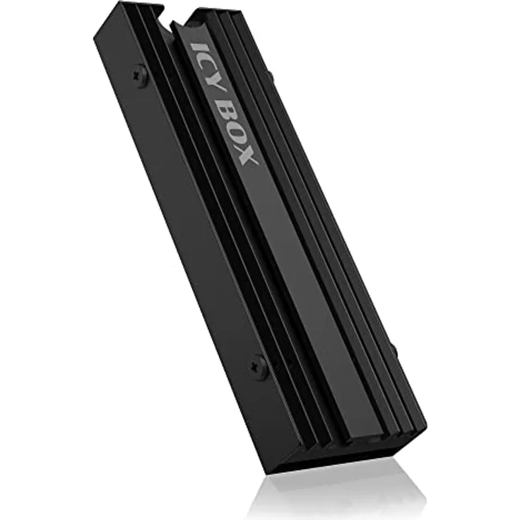 ICY BOX M.2 Kühlkörper für PS5, passend für M.2 SSD (2280), 10mm Bauhöhe, 3X Wärmeleitpad, schwarz, 60951, Black