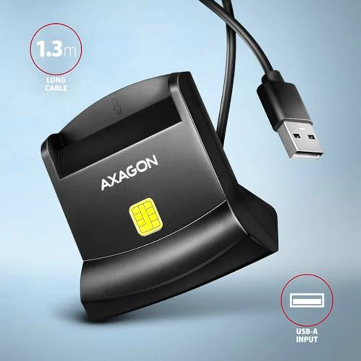 AXAGON CRE-SM4N USB Smart Card StandReader – Bild 4