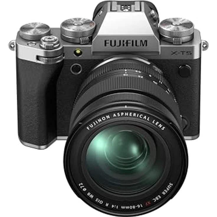 FUJIFILM X-T5 Kit, spiegellose Systemkamera mit 40,2 MP, FUJINON XF 16-80mm F4, 7,6 cm Touchscreen, WLAN, wetterfest, silber – Bild 6