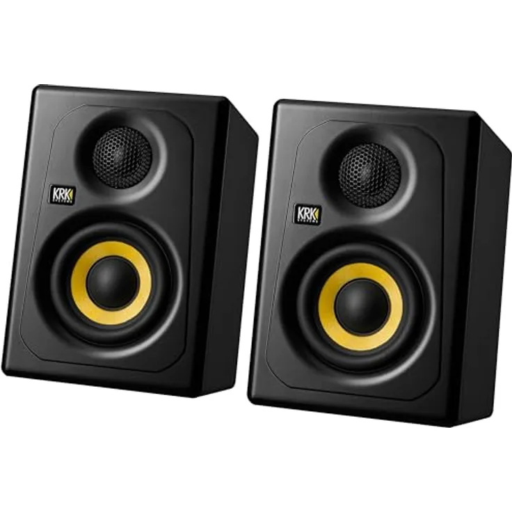 KRK Kreate 3, Aktive Studio-Monitore (Paar) mit 2-Wege-Bassreflex, 65 Watt Gesamtleistung, Bluetooth 5.3, 3,5 Zoll Tieftöner, Schwarz