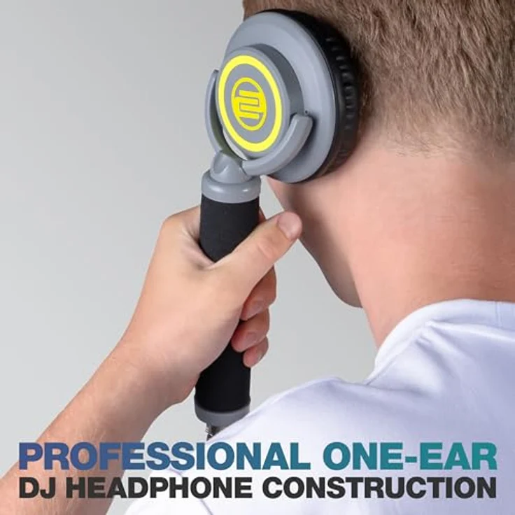 Reloop RHP-10 Mono Neon, Professioneller EIN-Ohr-DJ-Kopfhörer mit 50-mm-Neodym-Treiber und wasserabweisendem Kunstleder-Ohrpolster – Bild 5