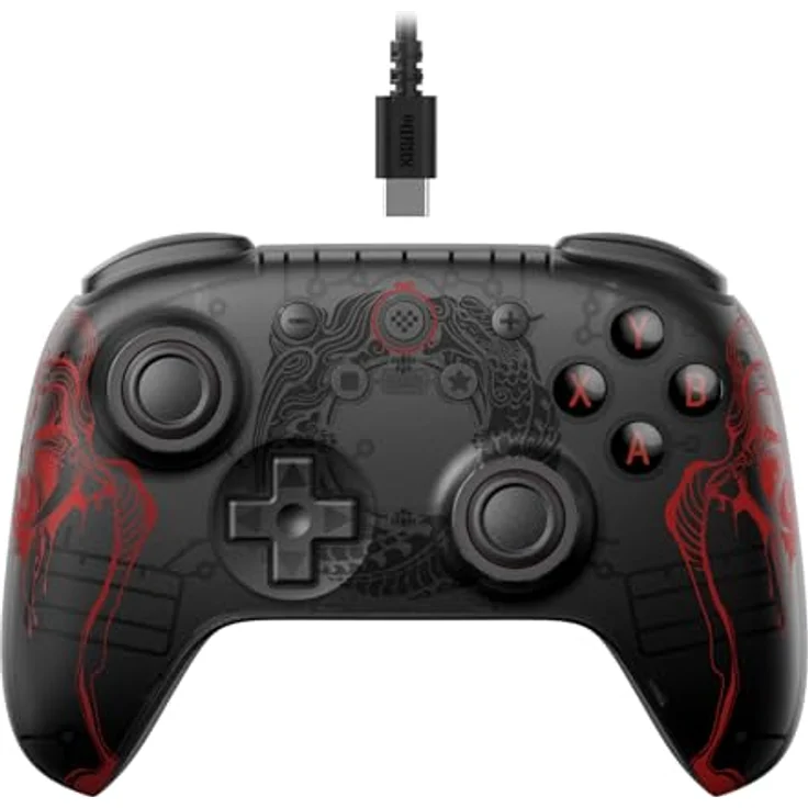 8bitdo Ultimate 2C Wired Pad Black Myth Wukong, Gaming Controller für PC mit 1000 Hz Polling-Rate, anpassbaren Tasten und Rumble-Vibration, Schwarz – Bild 1