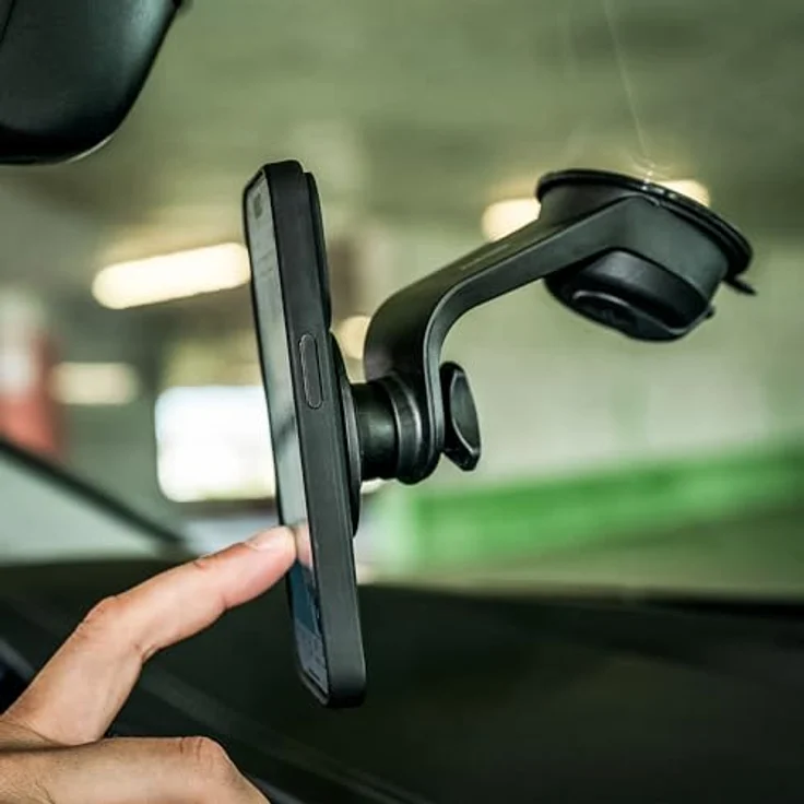 SP Connect Suction Mount Mag-Align, Vibrationsfreie Saugnapfhalterung für Smartphone, Schwarz – Bild 7