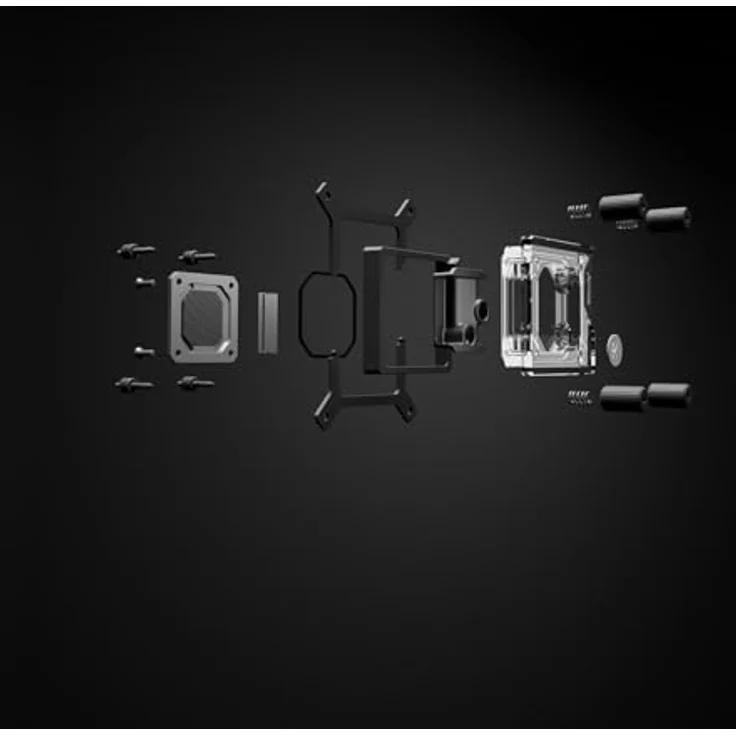 EKWB WAC Quantum Velocity3 1700/1851/AM5, CPU Wasserkühler aus Acetal, schwarz – Bild 7