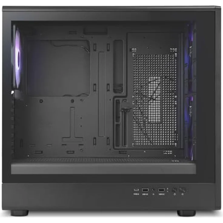 NOX Hummer AERO Semitower, Hyperflow ARGB in Schwarz, mit Typ C, gehärtetem Glas und hervorragender Kühlungskapazität – Bild 4