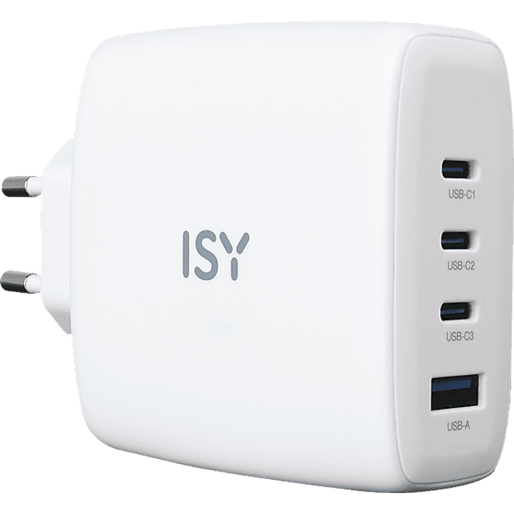 ISY IAC-5140-WT, Universal-GAN Ladegerät 140 W in Weiß für Laptops