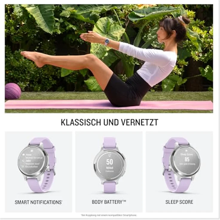 Garmin Lily 2 Active Smartwatch mit integriertem GPS, elegantes Design in stilvollem Schwarz – Bild 4