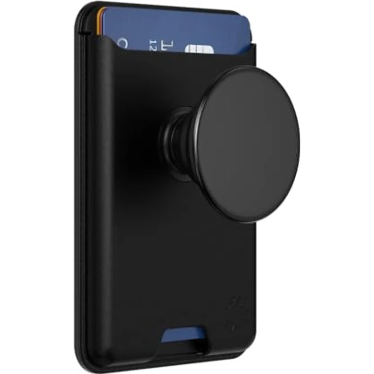 PopSockets PopWallet für MagSafe, schlanker Kartenhalter mit Griff und Adapterring, schwarz – Bild 3