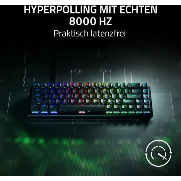 Razer Huntsman V3 HE Magnetic Mini 65%, Kabelgebundene Gaming-Tastatur mit 8KHz Polling-Rate, RGB-LED, magnetischen Schaltern, Schwarz – Bild 4