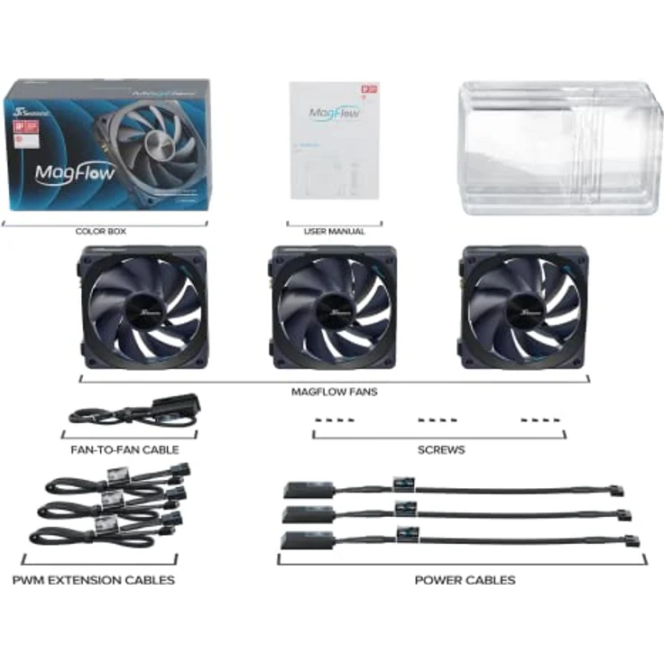 Seasonic Lüfter MagFlow 1225PWM 3-Fan Kit - Preisvergleich – Bild 5
