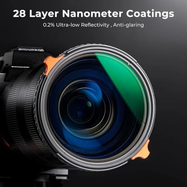 K&F Concept ND4-64 + CPL 2-IN-1 Filter Nano X, 82 mm, variabler Neutraldichtefilter mit 2-6 Blendenstufen, wasserabweisend und kratzfest – Bild 5