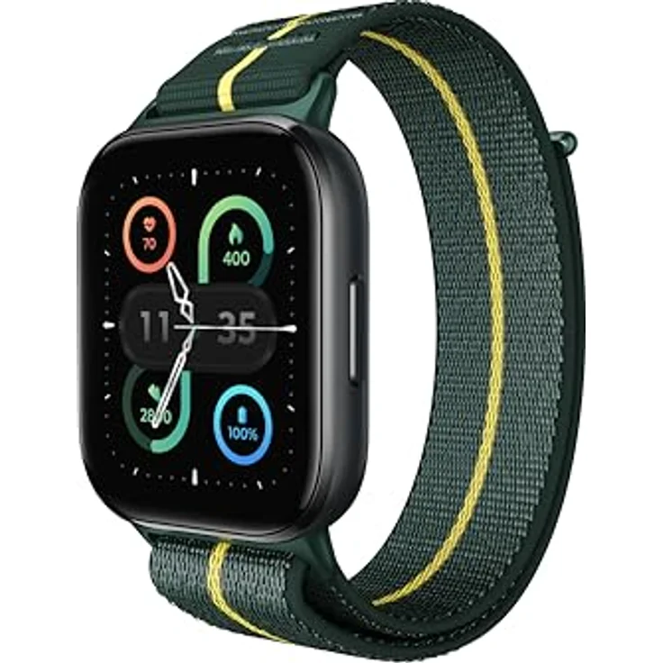 Motorola Moto Watch Fit, Smartwatch mit 1,9" OLED-Display, IP68 Wasserschutz, bis zu 16 Tage Akkulaufzeit, Trekking Green Armband – Bild 2