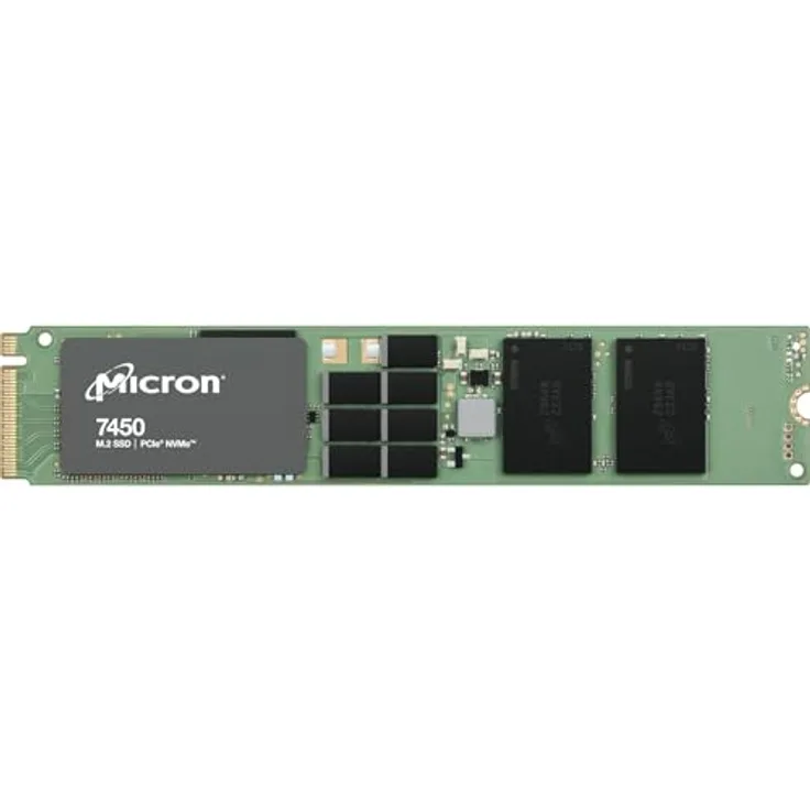 Micron 7450 PRO M.2 PCI Express 4.0 3D TLC NAND NVMe (1920 GB, M.2 22110), SSD in Schwarz