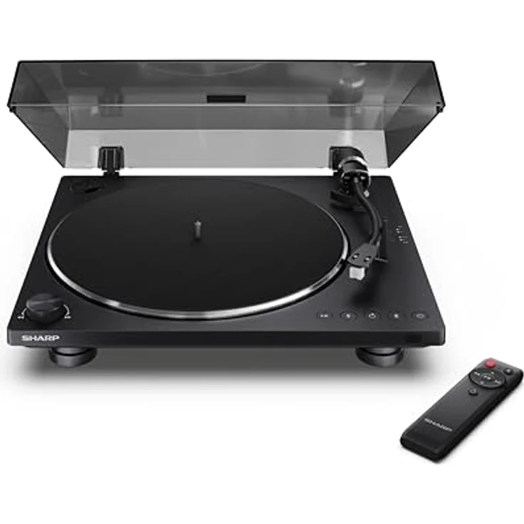 Sharp RP-TT100, Automatischer Plattenspieler mit Bluetooth 5.4 und USB-C Ausgang, mattschwarz – Bild 3