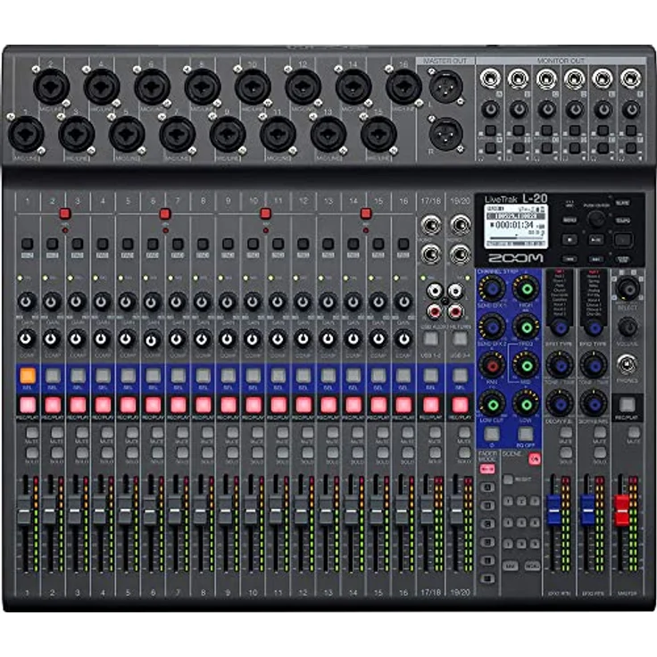 Zoom L-20 20-Kanal Digital Mixer, Recorder und Audio-Schnittstelle bis zu 22 Titel – Bild 5