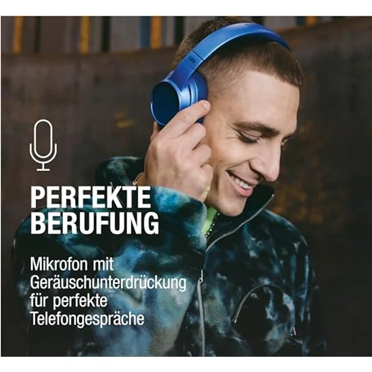 Fresh 'n Rebel Clam Core Bluetooth kopfhörer Over Ear mit ENC-Mikrofon (perfekte Anrufe), Kabellose kopfhörer mit Lautstärkeregler und Tasten für Wiedergabe/Pause, 45h Spielzeit (Blau) – Bild 4