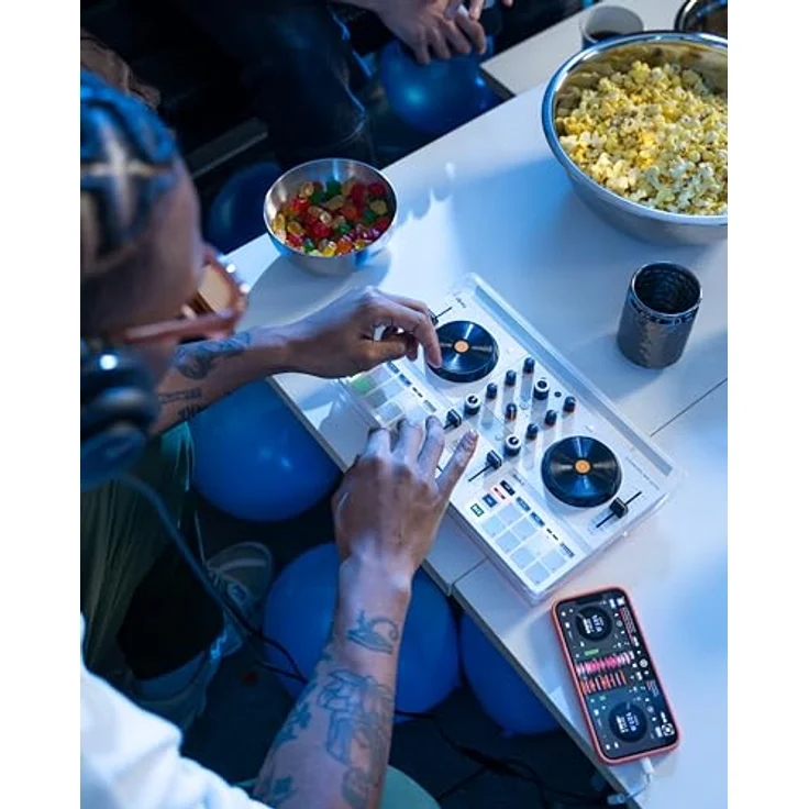 Hercules DJControl Mix Ultra – Mobiler DJ-Controller für Smartphones (iOS/Android), kabellose Bluetooth-Konnektivität, 10 Stunden Akkulaufzeit – Bild 5