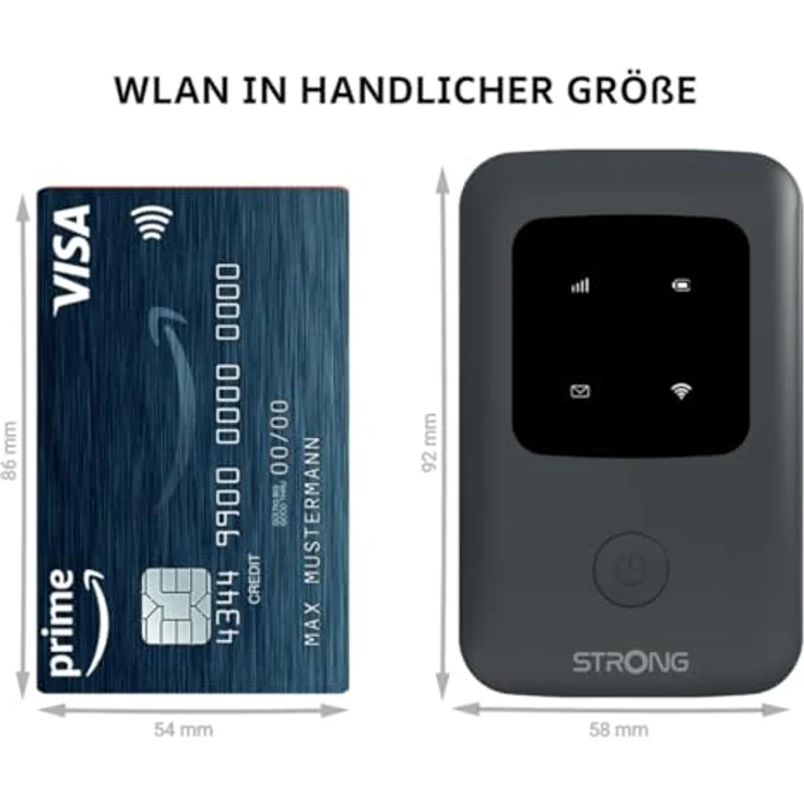 STRONG 4G Mobiler Hotspot, tragbarer WLAN Router, 150 Mbit/s, ideal für Reisen, Messen und Studenten, Schwarz – Bild 2