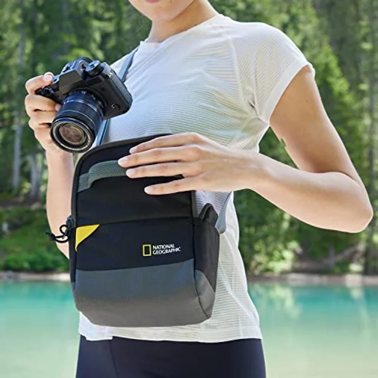 Manfrotto National Geographic Schultertasche Klein, Fotorucksack in schwarz mit leichtem Design und robustem Reißverschluss – Bild 7