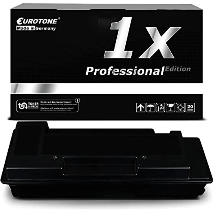 Eurotone Toner kompatibel für Kyocera FS2020, ersetzt TK340, Schwarz, 12.000 Seiten Reichweite – Bild 1
