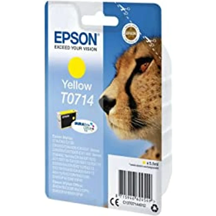 Epson T0714 Tinte Gepard, wisch- und wasserfeste (Singlepack) gelb – Bild 4