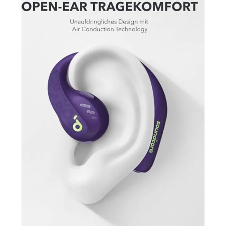 soundcore by Anker AeroFit Pro Open-Ear Kopfhörer, Ultra leicht, Bequem, Ergonomisches Design, Intensiver Sound LDAC, Bluetooth 5.3, IPX5 Wasserschutz, 46h Akku, App, Kabellos – Bild 2