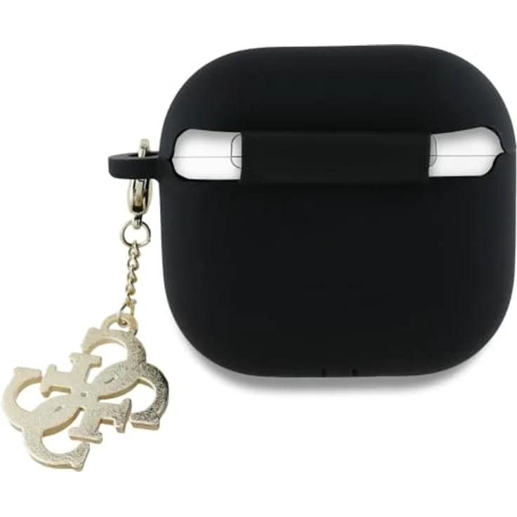 CG MOBILE Fall CG MOBILE Guess Silikon 4G Charm für AirPods 4, Schwarzer Silikonanhänger mit stoßfestem Schutz und einzigartigem Design – Bild 2
