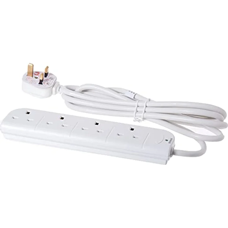 Belkin 4-WAY ECON S/PROTECTOR, Steckdosenleiste mit 4 geschützten AC-Steckdosen, 3 m Kabel, weiß – Bild 2