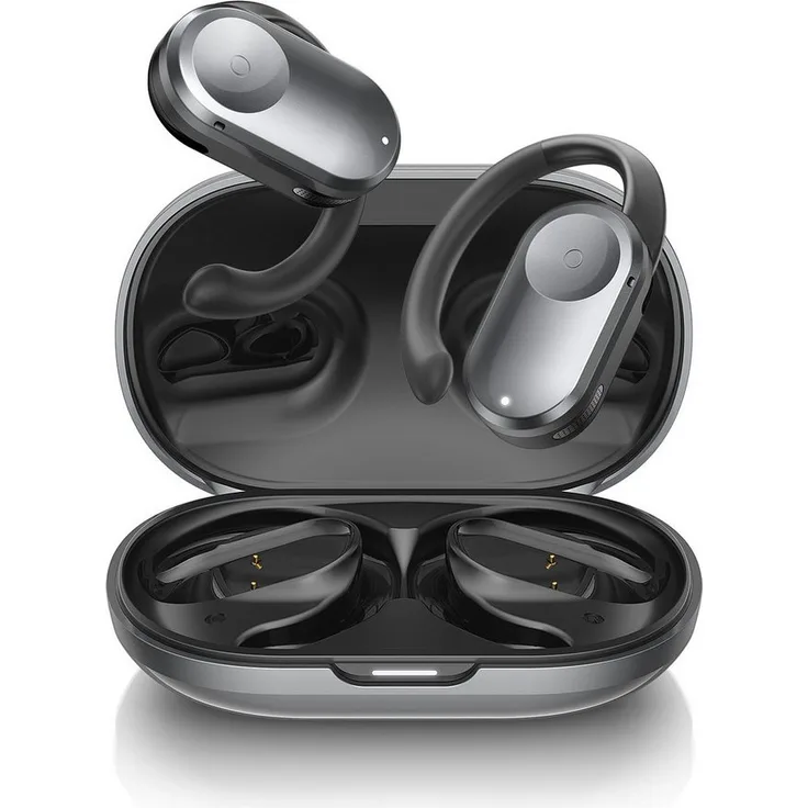BLiTZWOLF In-Ear-Kopfhörer, ENC wireless mit 16,2 mm Lautsprechern, 50 Std. Akkulaufzeit, Bluetooth 5.3, IPX5, Schwarz