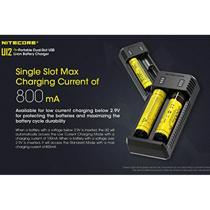 Nitecore UI2 Akku Ladegerät mit USB-C, Zweischachtlader für Akkubatterien, Aufladestation für Camping und Outdoor, schwarz – Bild 4