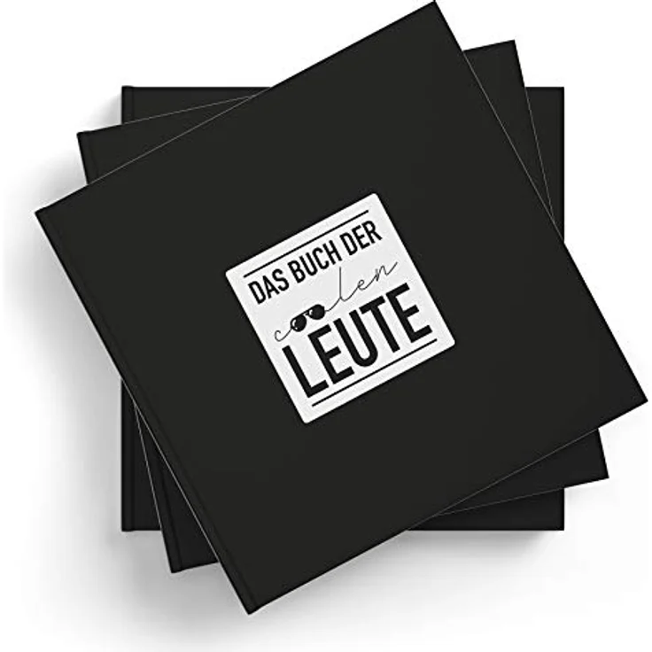 itenga Gästebuch Freundebuch Das Buch der coolen Leute, 21,0 x 21,0 cm, 88 Blanko-Seiten, stabiler Hardcover-Umschlag mit Mattfolie, ideal als Fotoalbum oder zum Festhalten von Erinnerungen – Bild 3