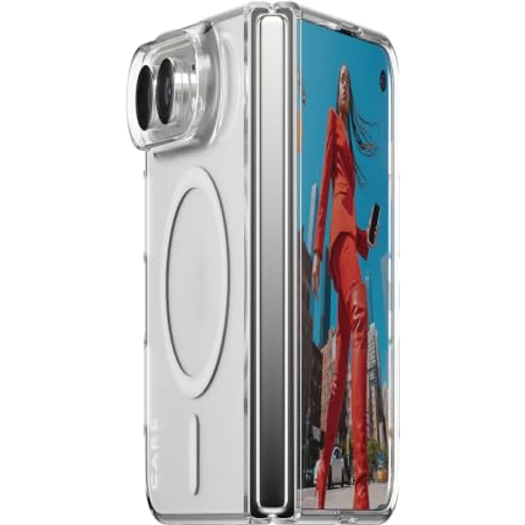 CARE by PanzerGlass Signature Case SLIM, Transparent Handyhülle für faltbare Smartphones, MagSafe-kompatibel, 1 mm dünn, verbesserter Kameraschutz – Bild 1