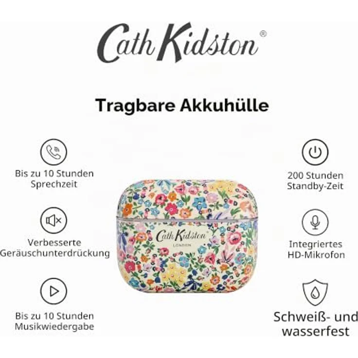 VQ View Quest VQSKYLARKCKD, Kabellose TWS Ohrhörer mit Bluetooth 5.3 und ENC-Technologie, Ditsy Weiß – Bild 4