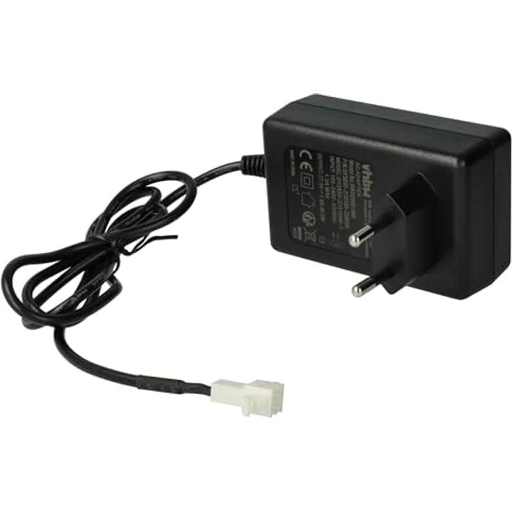 vhbw Ladegerät kompatibel mit Velux 846933, 946930, 946933, GP210AFHT Rollladen-, Solarfenster-Akku, Euro-Stecker, 27 V/1,5 A, schwarz – Bild 2
