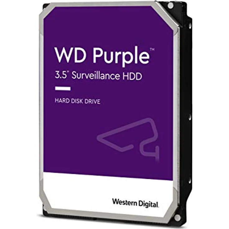 Western Digital WD23PURZ Surveillance Festplatte (2 TB, 8,9 cm (3,5 Zoll), SATA, 6 Gbit/s, 64 MB/5.400 U/min, Violett – Bild 1