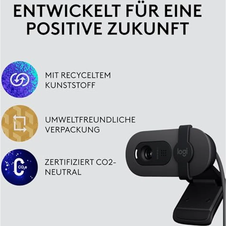 Logitech Brio 105 Full HD 1080p Webcam - GRAPHITE - B2B (2 Mpx), Webcam, Grau – Bild 8