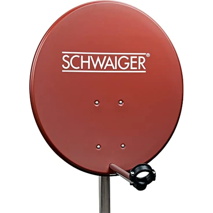 SCHWAIGER 9741 SAT-Anlage Satelliten-Set Single-LNB Aluminium Ziegelrot 55 x 62cm – Bild 2